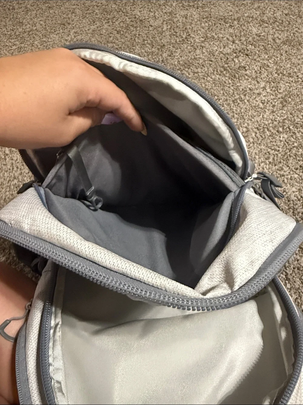 The North Face Light Gray and Gray Two-Tone Men's Backpack